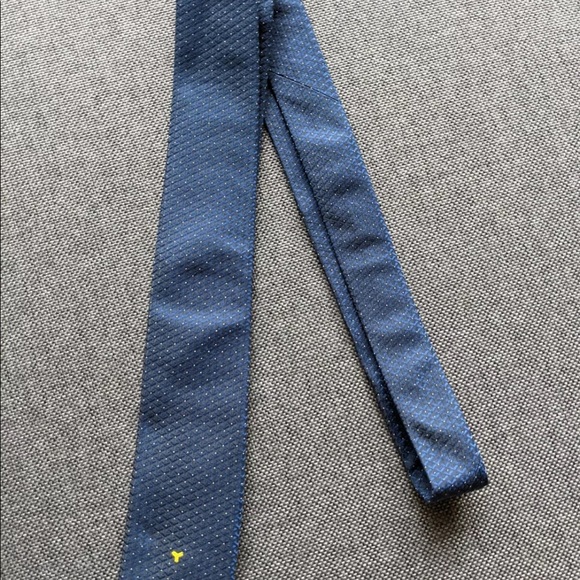 Auth Goyard Blue Skinny Tie - Picture 5 of 5